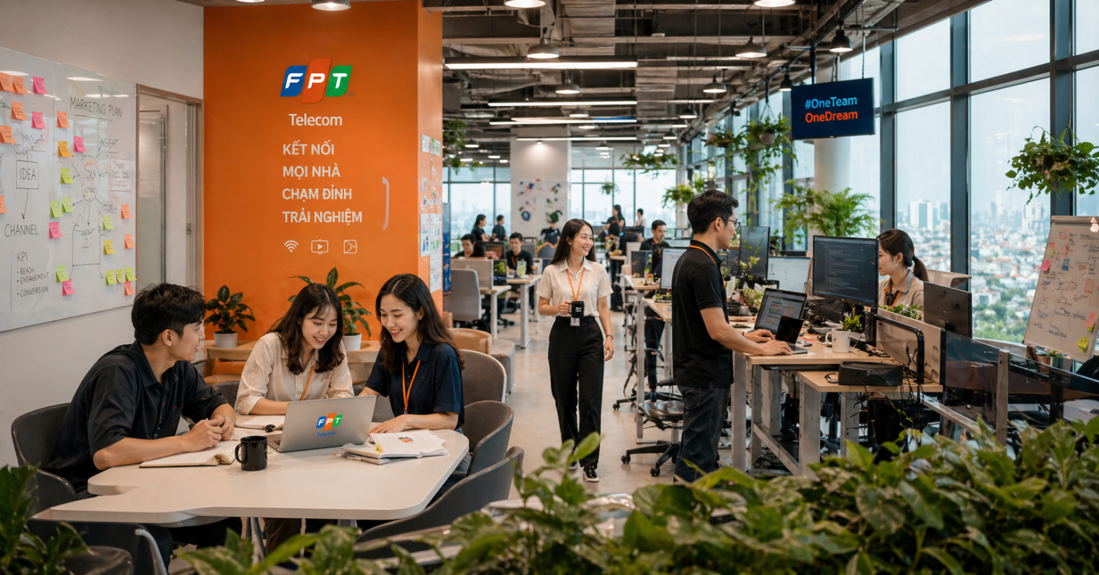 Văn phòng FPT Telecom không gian làm việc Marketing